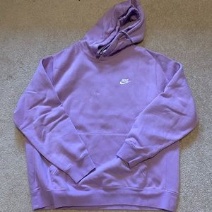 nike sportswear club fleece hoodie - lilac